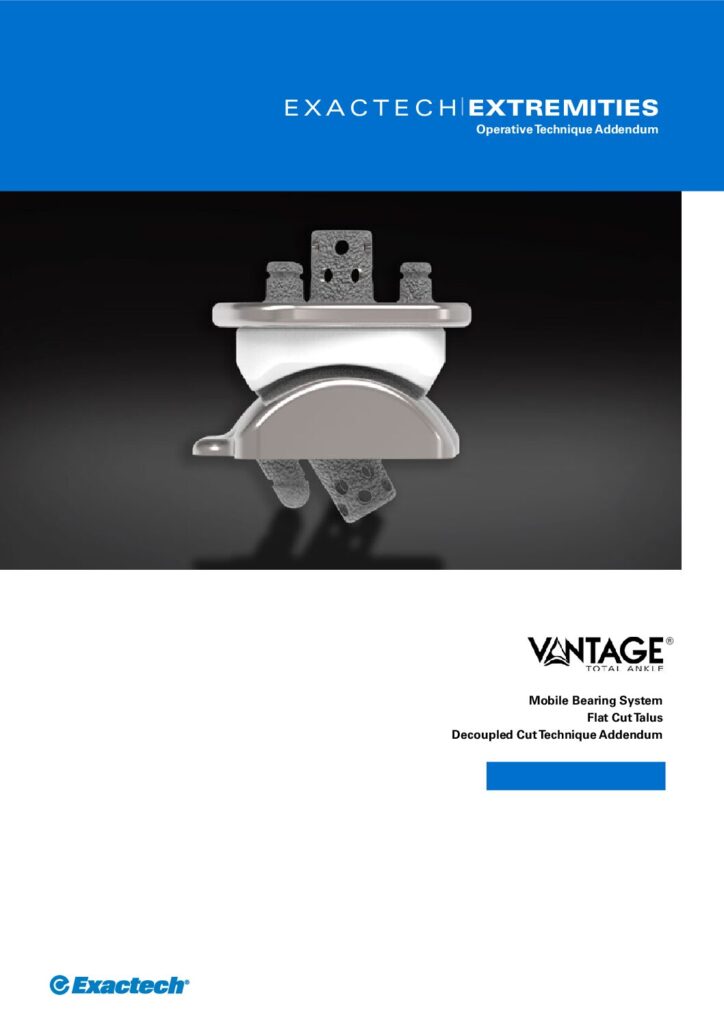 Vantage TAR Flat Cut Talus Mobile Bearing